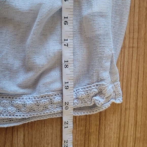 Meadow Rue Anthropologie Blue Open Knit Aztec Lace Sheer Basic Everyday Casual - Picture 10 of 12